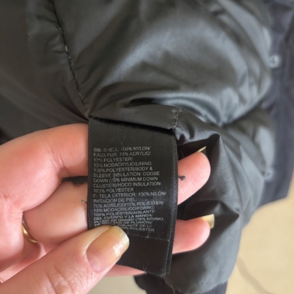 The North Face Down filled Black Puffer Parka Winter Coat SZ Small - Picture 6 of 9